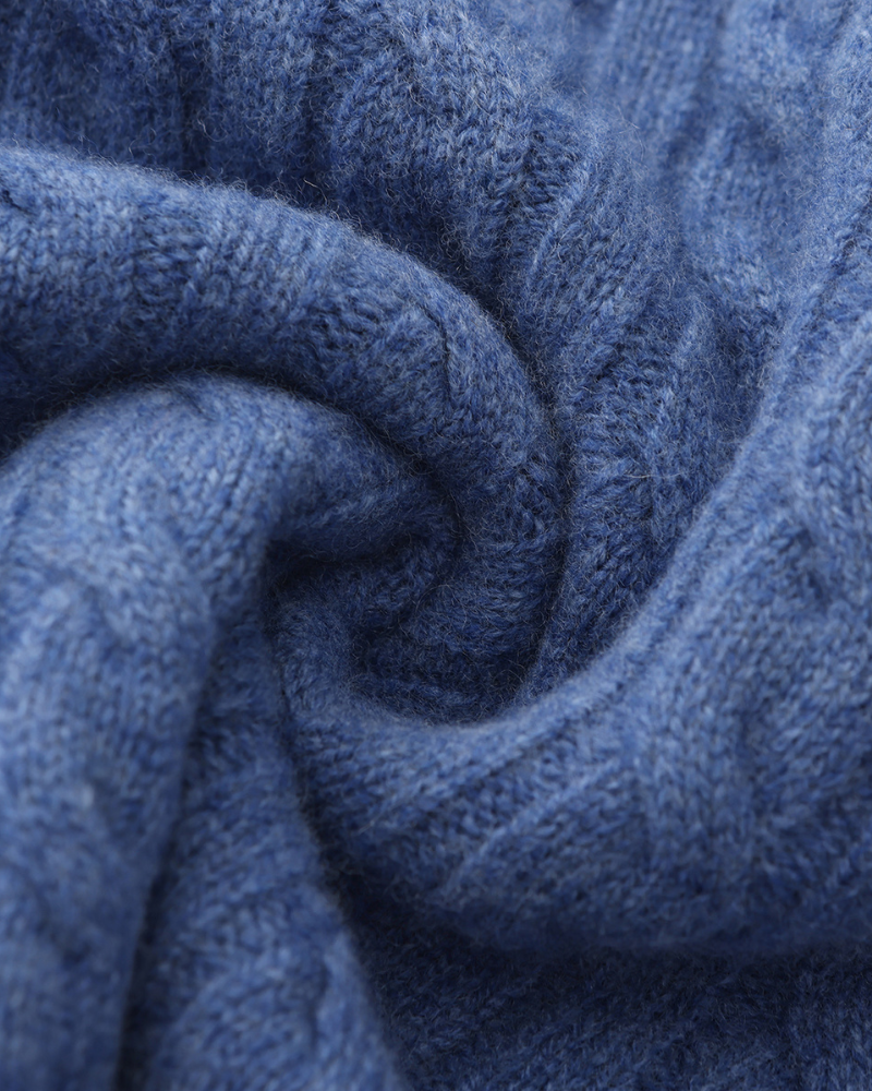 100 % vävd kashmir med halv dragkedja