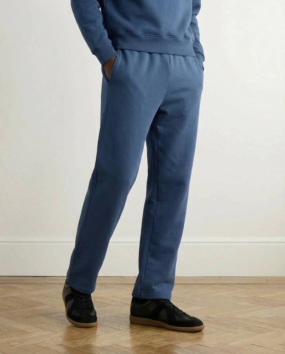 2-delat set med lös passform, huvtröja och joggingbyxor - Blå